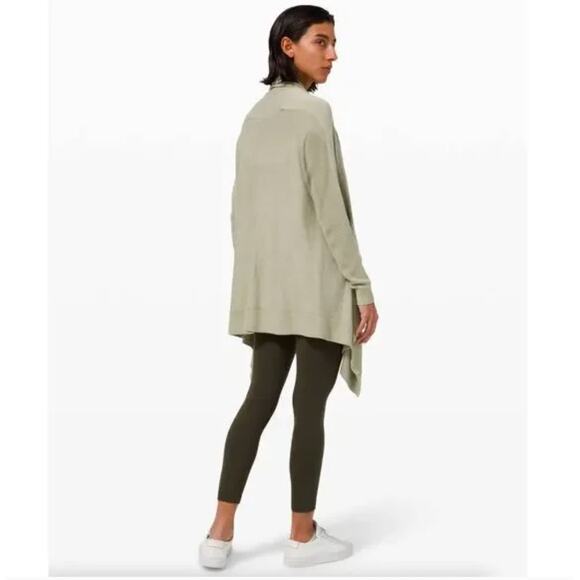 LULULEMON Cashlu Knit Wrap Heathered Rosemary Green Sz XS/S {E37} - Picture 2 of 5